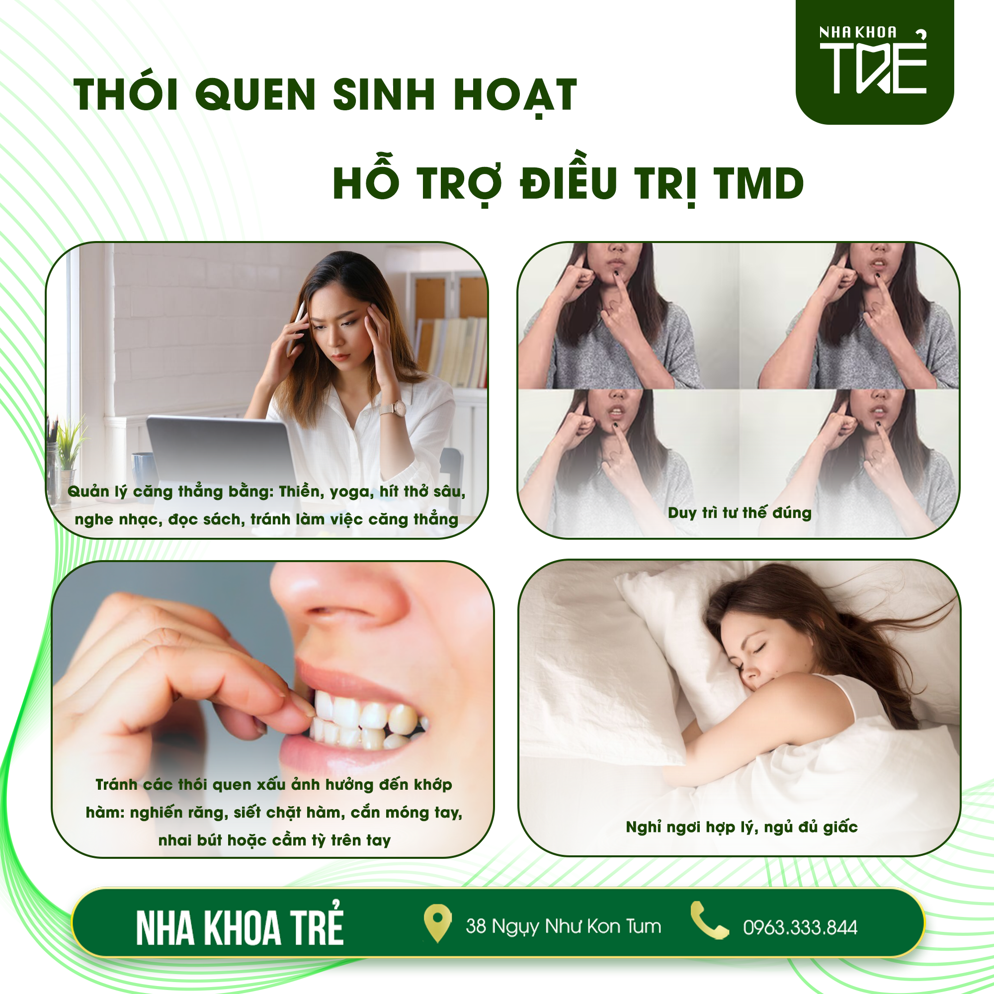 Thói quen tốt cho bệnh viêm khớp thái dương hàm