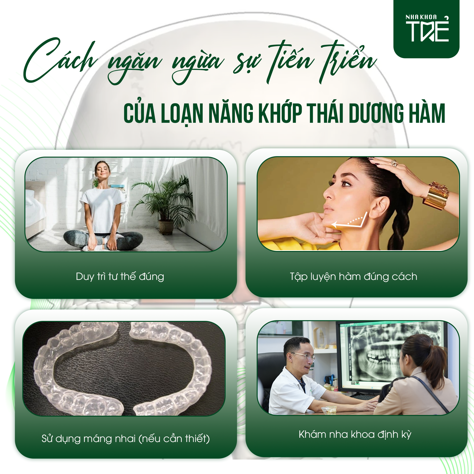 Cách ngăn ngừa sự tiến triển của loạn năng khớp thái dương hàm