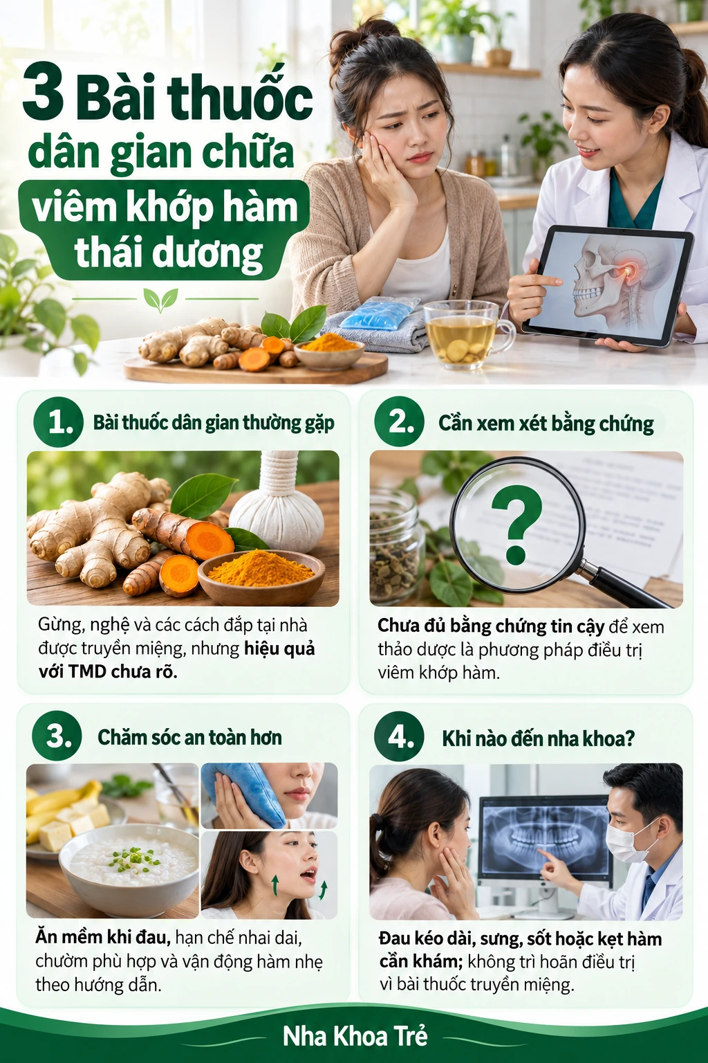 3 Bài thuốc dân gian chữa viêm khớp hàm thái dương