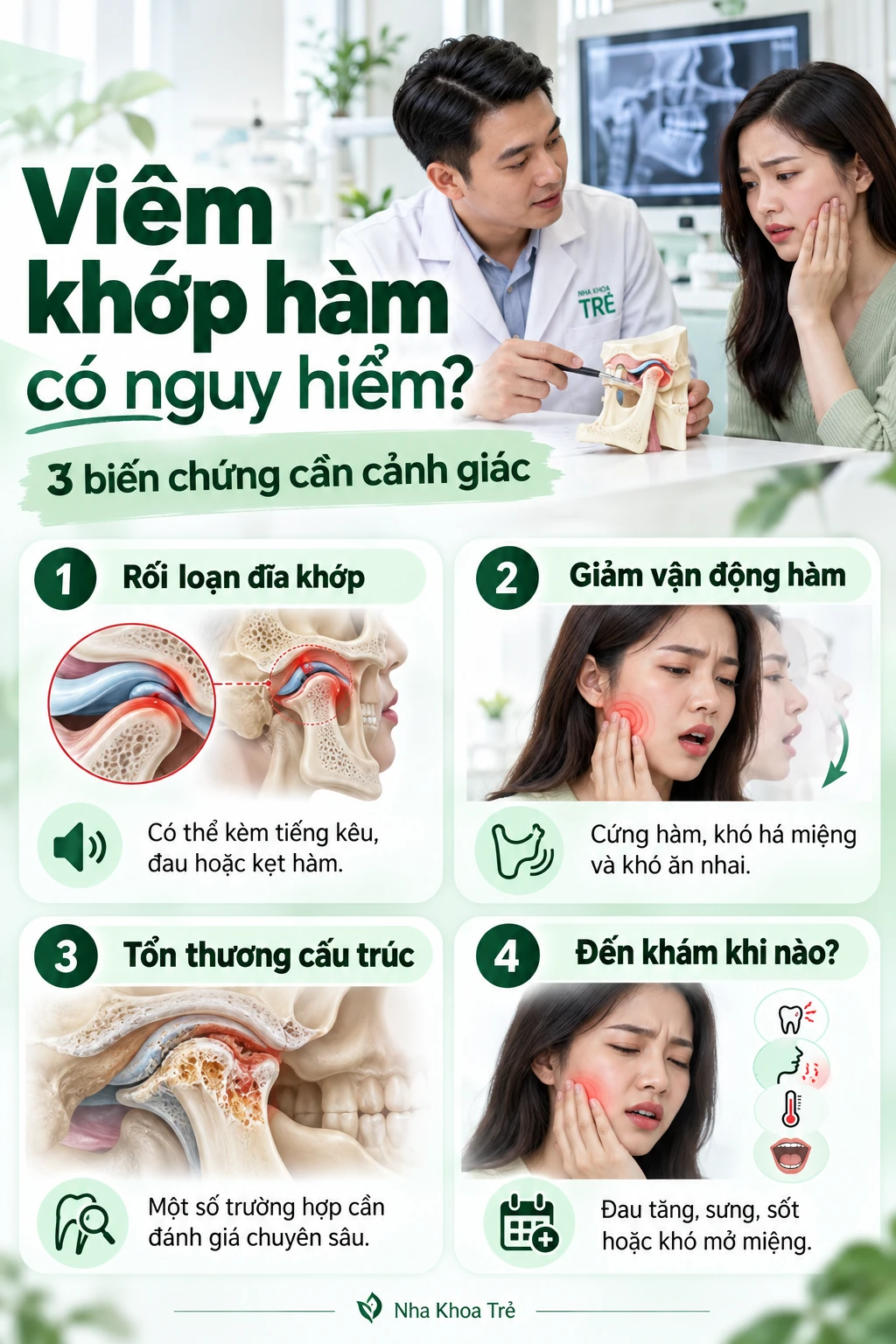 Viêm khớp thái dương hàm có nguy hiểm không? 3 Biến chứng cần cảnh giác