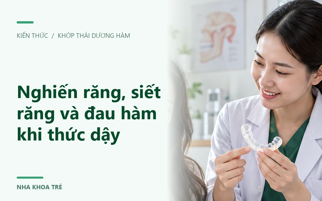 Hình minh họa máng nhai trong suốt và hộp bảo quản
