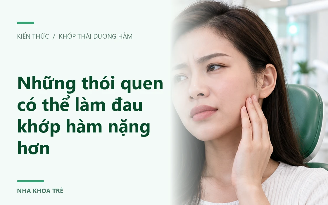 Minh họa đau mỏi cơ nhai vùng má và thái dương