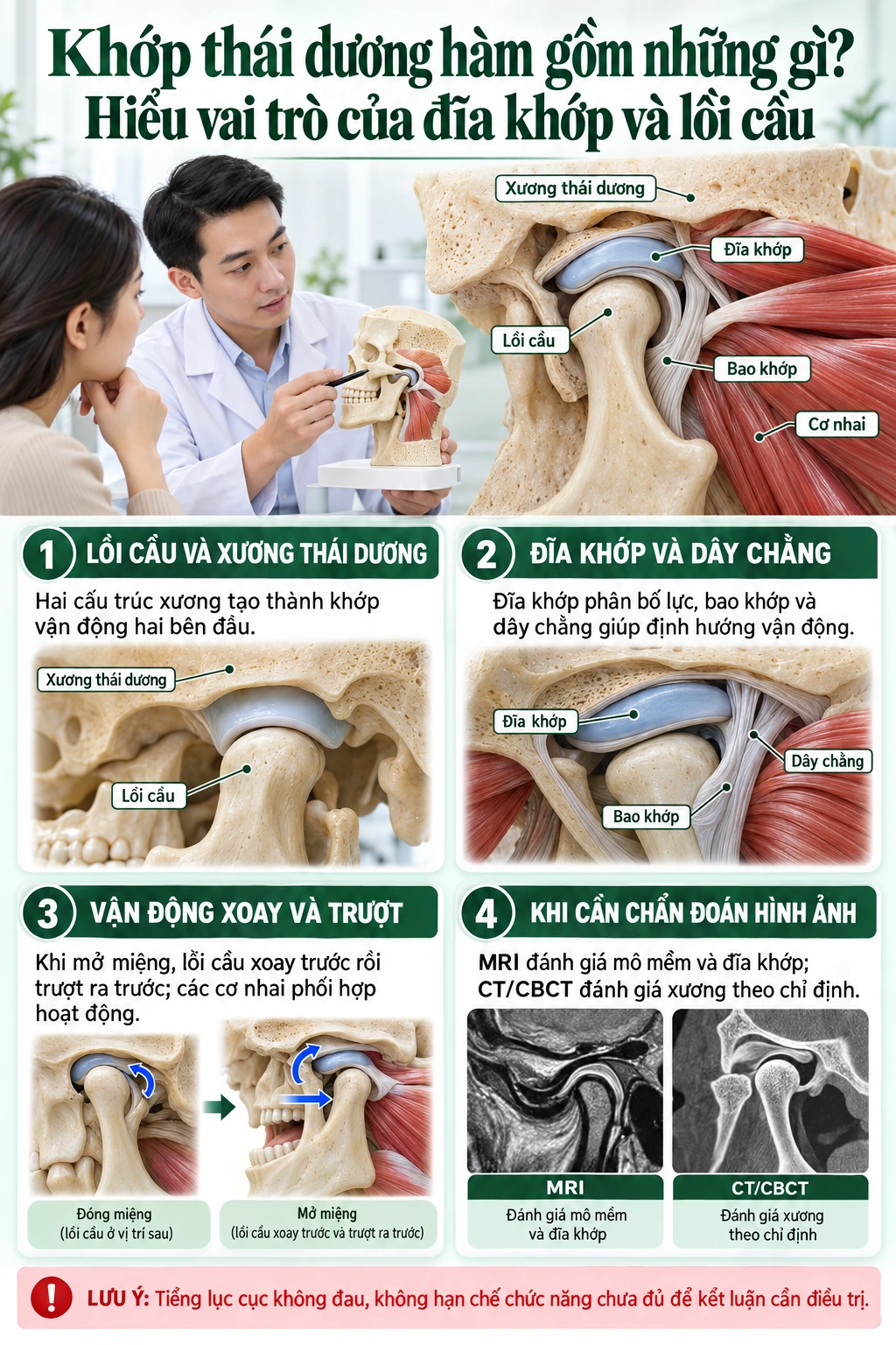 Hình minh họa vùng hàm, cơ nhai và khớp thái dương hàm