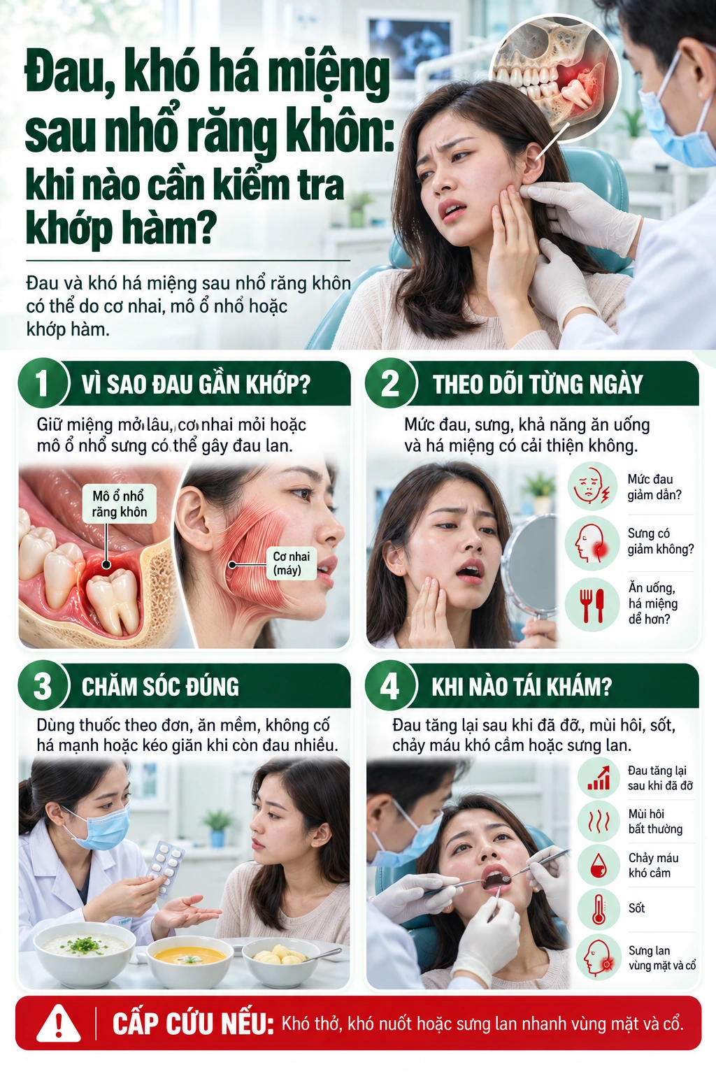 Hình minh họa vùng hàm, cơ nhai và khớp thái dương hàm