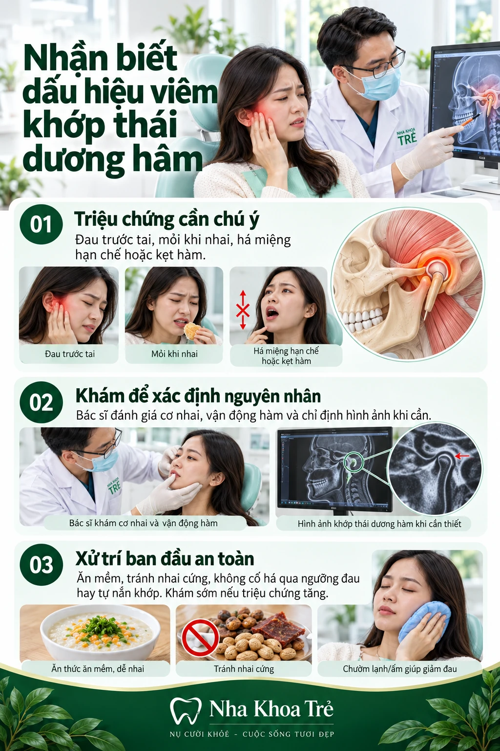 Bác sĩ thăm khám và tư vấn vận động hàm cho người bệnh