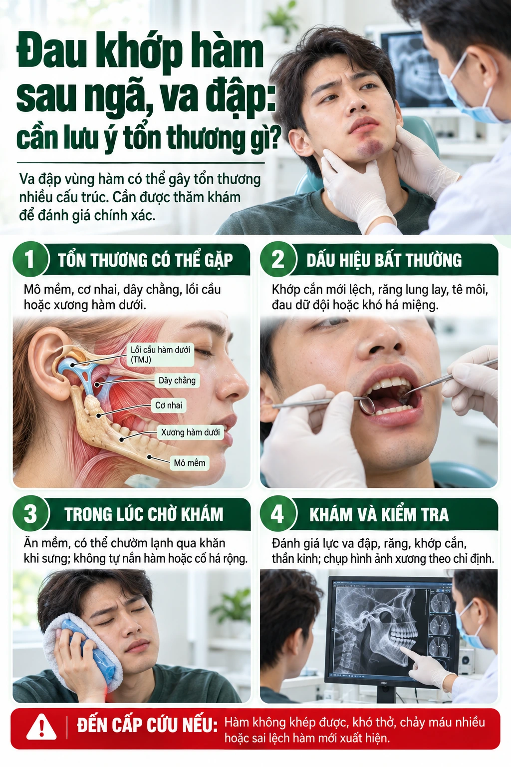 Hình minh họa vùng hàm, cơ nhai và khớp thái dương hàm