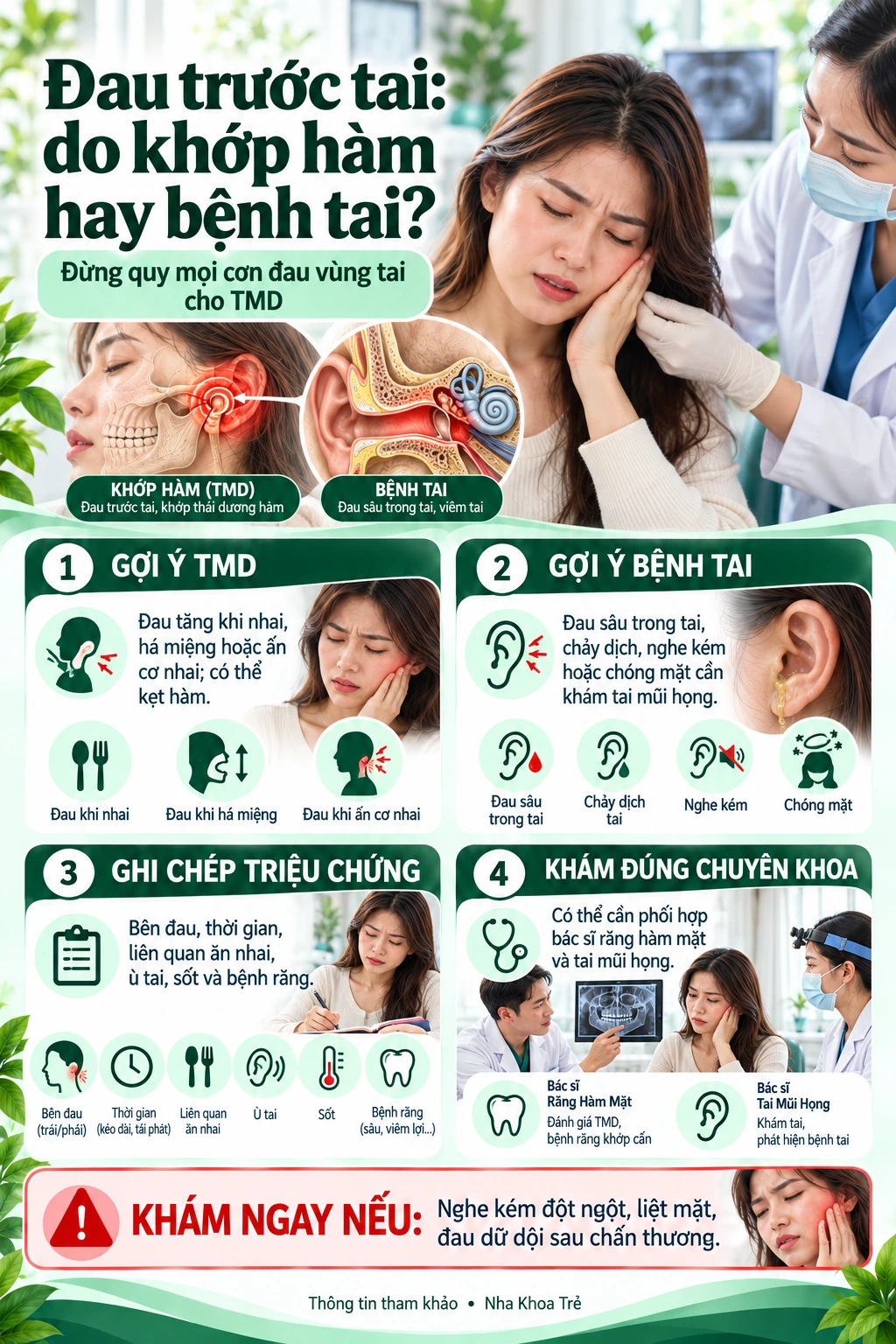 Hình minh họa vùng hàm, cơ nhai và khớp thái dương hàm