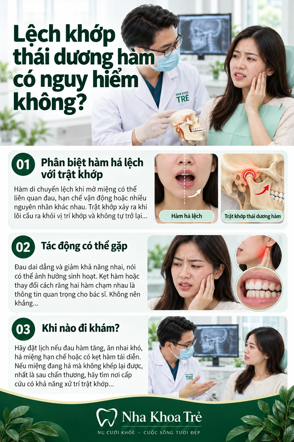Bác sĩ thăm khám và tư vấn vận động hàm cho người bệnh