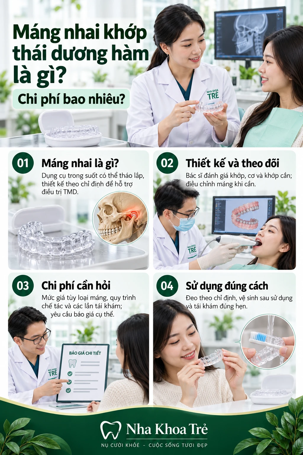 Máng nhai khớp thái dương hàm là gì? Chi phí bao nhiêu?