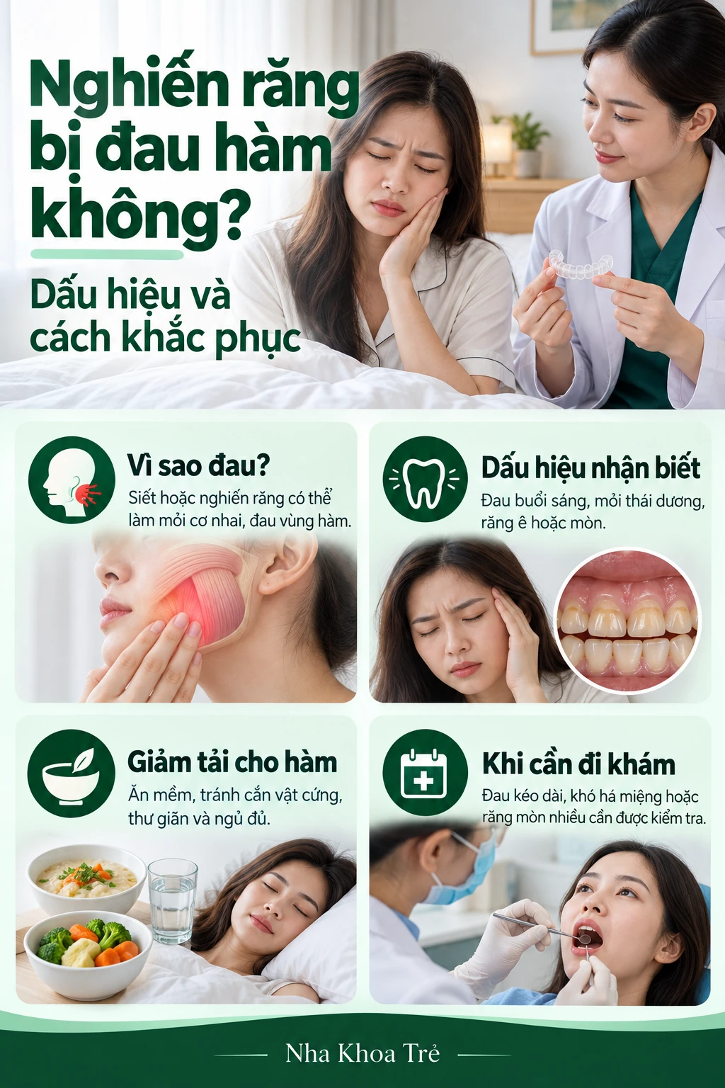 Nghiến răng bị đau hàm không? Cách khắc phục hiệu quả