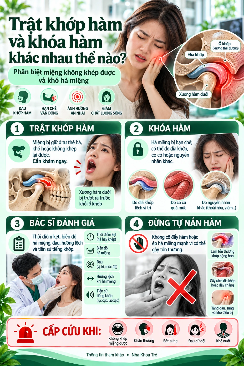 Hình minh họa vùng hàm, cơ nhai và khớp thái dương hàm