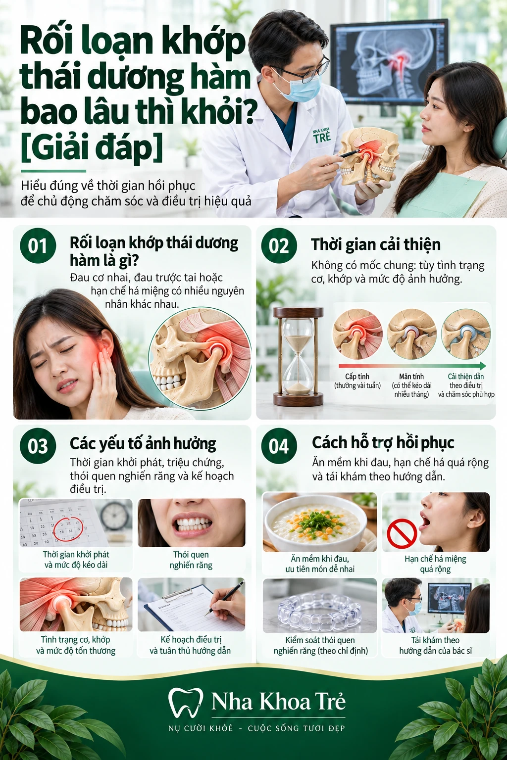 Rối loạn khớp thái dương hàm bao lâu thì khỏi? [Giải đáp]