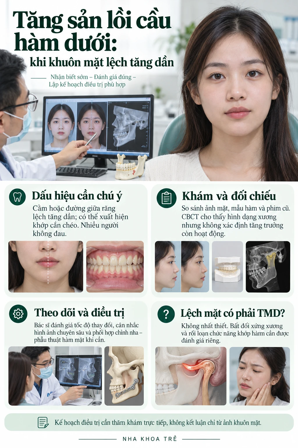 Bác sĩ trao đổi về đánh giá vận động và cân xứng hàm mặt