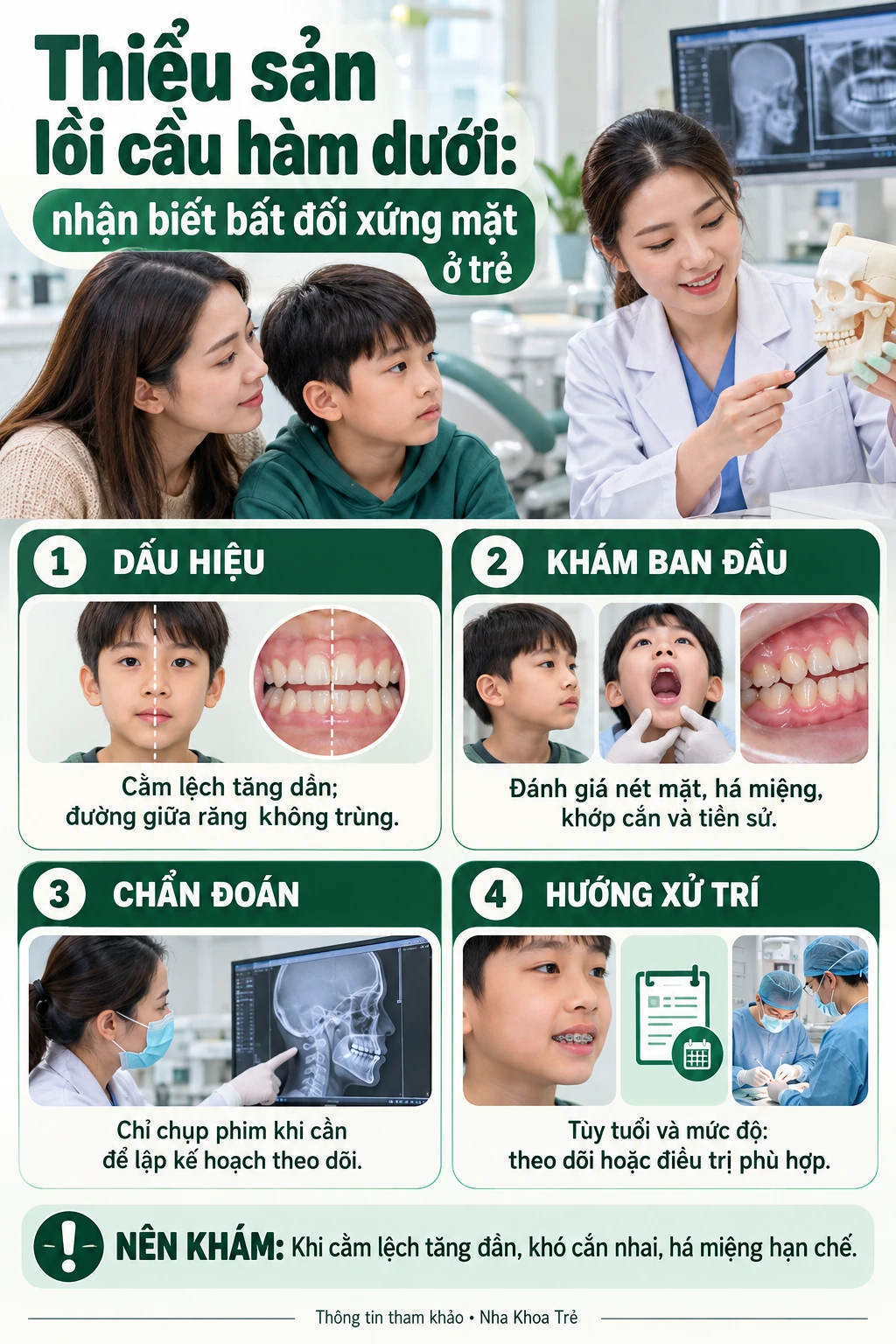 Bác sĩ khám chức năng há miệng và trao đổi với người bệnh