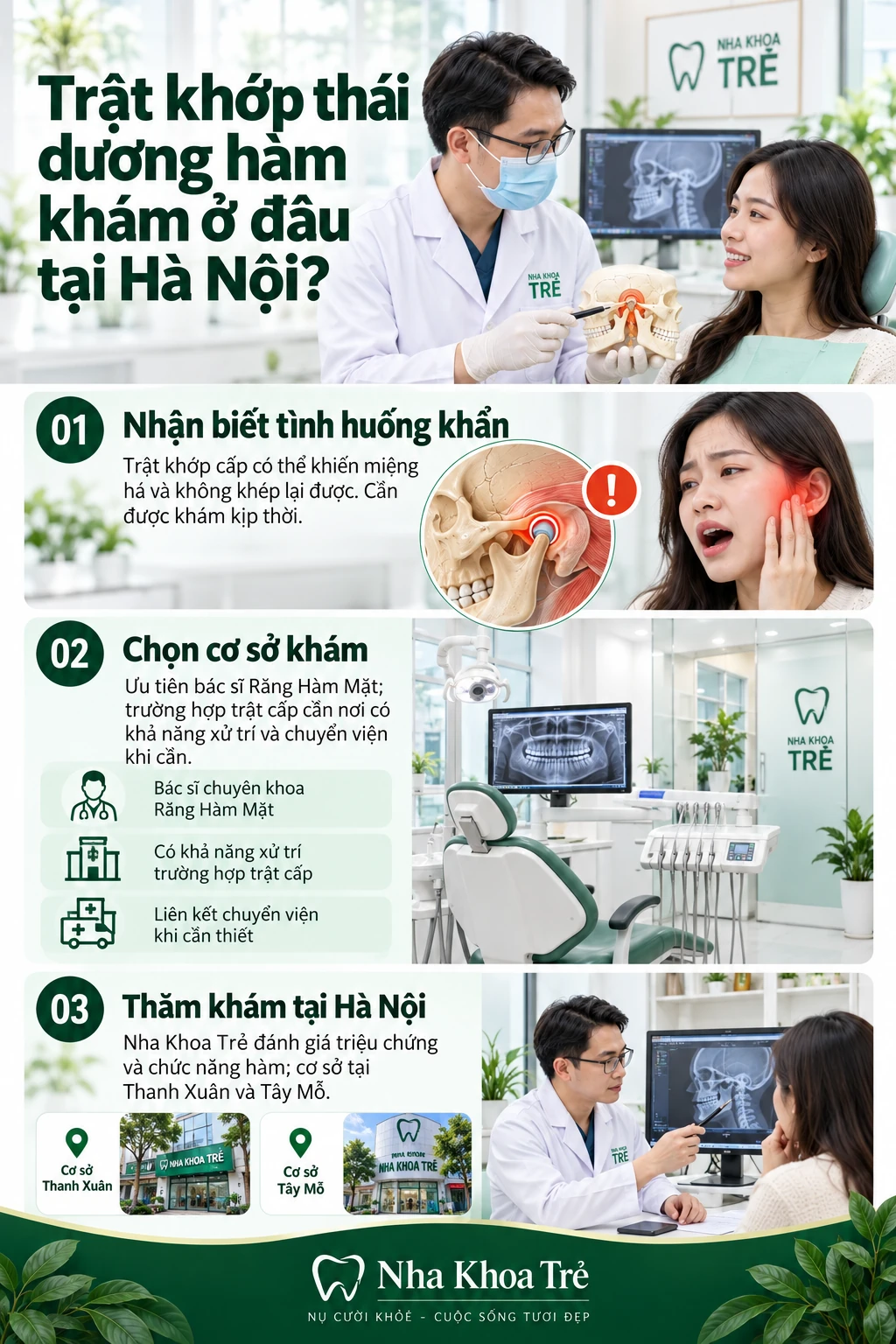 Bác sĩ thăm khám và tư vấn vận động hàm cho người bệnh