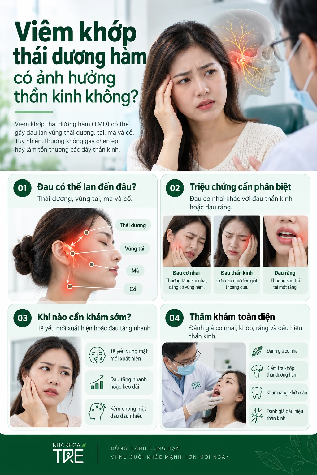 Viêm khớp thái dương hàm có ảnh hưởng thần kinh không?