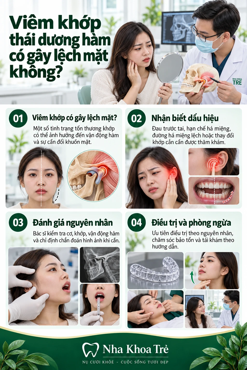Viêm khớp thái dương hàm có gây lệch mặt không?