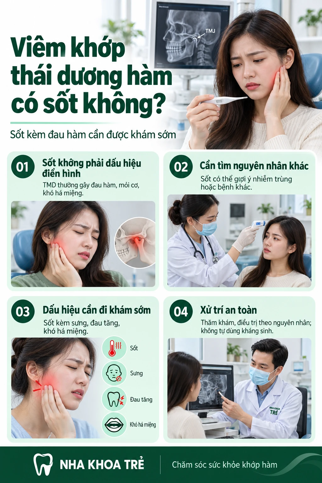 Viêm khớp thái dương hàm có sốt không? Cách điều trị hiệu quả