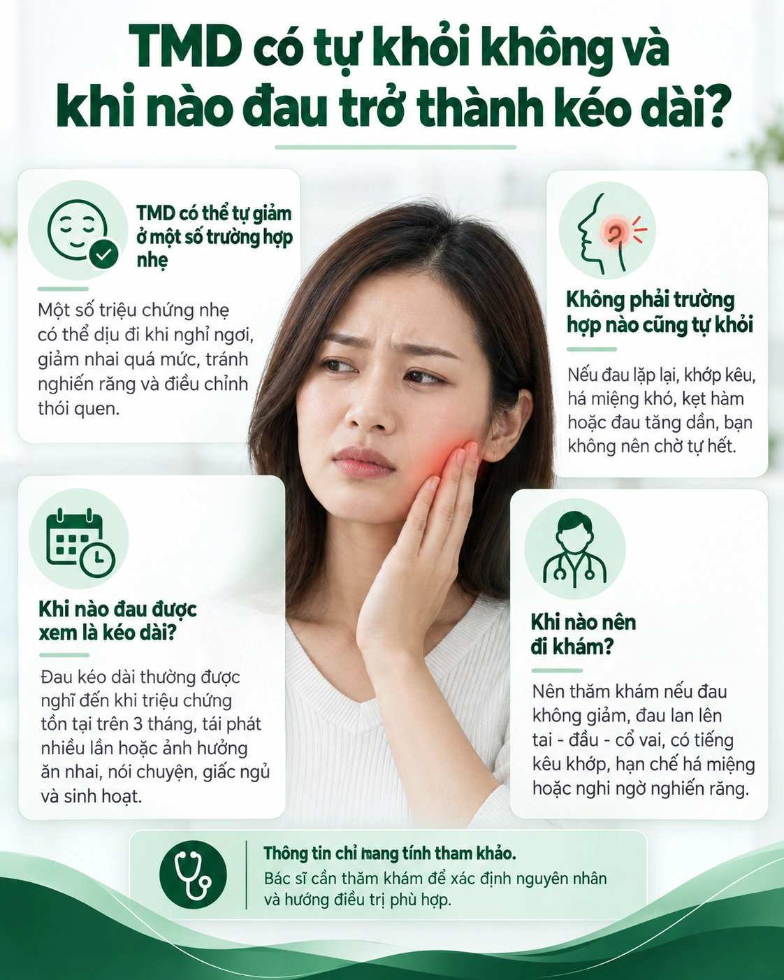 TMD có tự khỏi không và khi nào đau trở thành kéo dài?